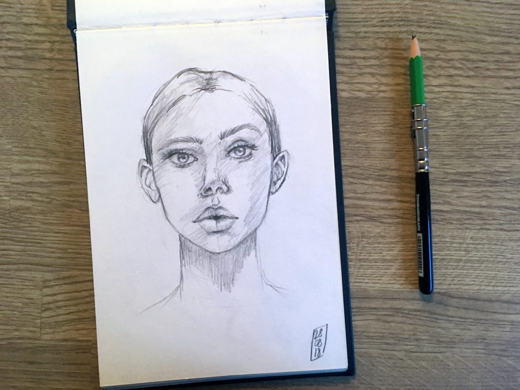 Comment dessiner un portrait  de face partie 4 Carnet 